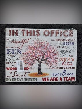 Colorful Tree Wall Art Canvas Print (In This Office theme) NWT